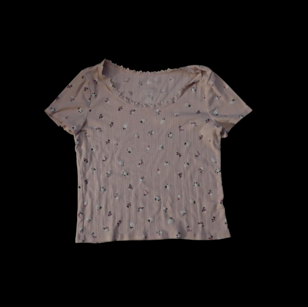 Large So pink floral shirt